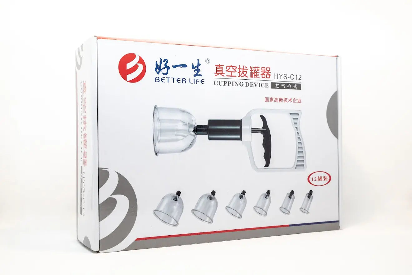 Box of Better Life cupping device with product illustration on a white background