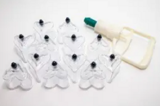 Heart-Shaped Cupping Therapy Suction Cups – Set of 12