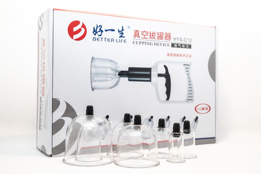 Cupping device set with packaging labeled 'Better Life' on a white background