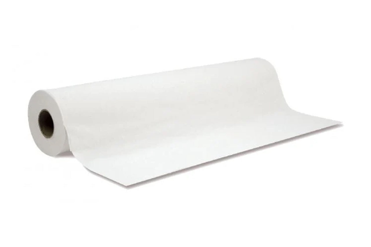Roll of white paper on a white background