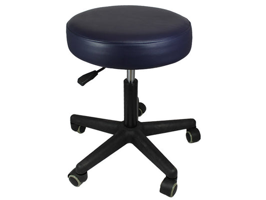 Black swivel stool on a white background
