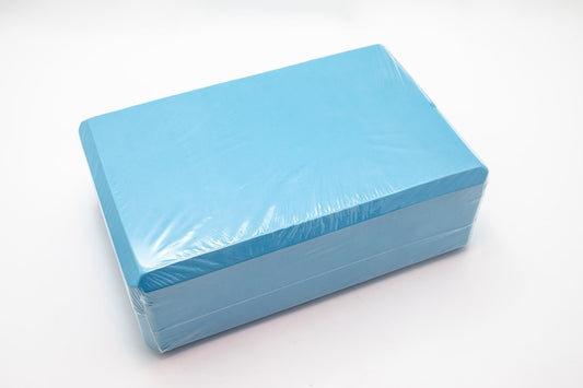 Yoga Block Blue on a white background